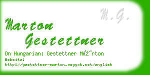 marton gestettner business card